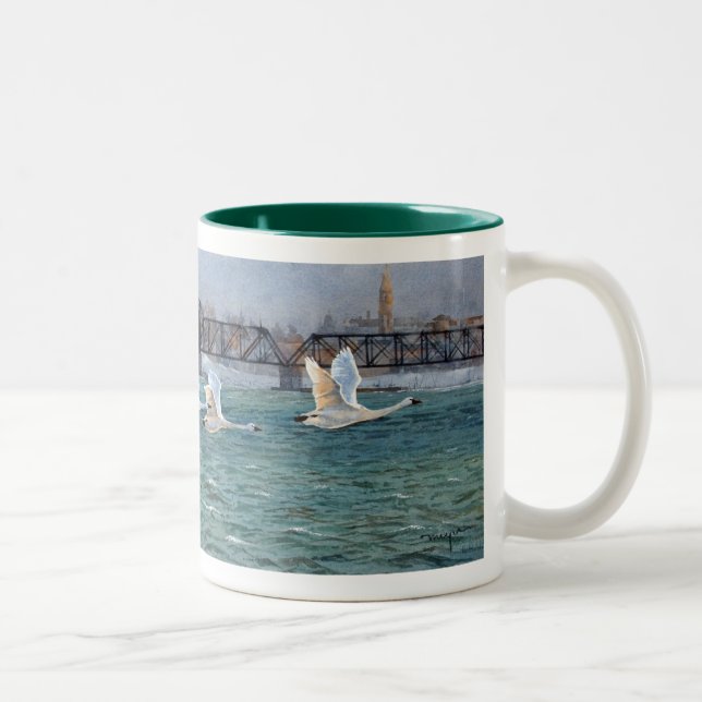 Caneca De Café Em Dois Tons Passagem fronteiriça (Direita)