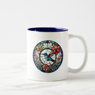Caneca De Café Em Dois Tons Pássaro de Vidro Mingbird Faux