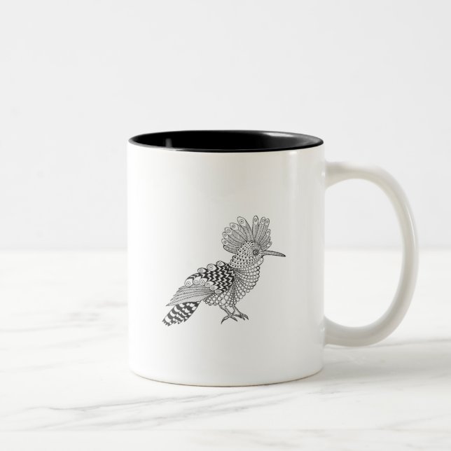 Caneca De Café Em Dois Tons Pássaro do estilo (Direita)