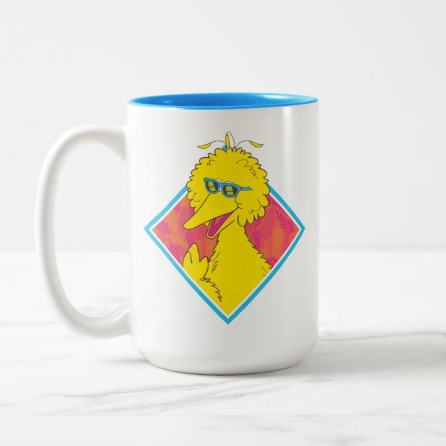 Caneca De Café Em Dois Tons Pássaro Grande | Distintivo Tropical (Esquerda)