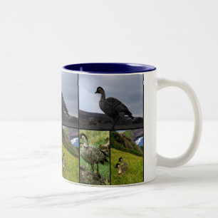 Caneca De Café Em Dois Tons Pássaro Nene havaiano