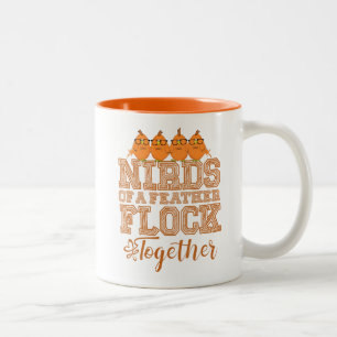 Caneca De Café Em Dois Tons Pássaro Nerd Pássaros Engraçados de uma Pena Se Re