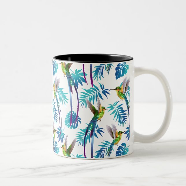 Caneca De Café Em Dois Tons Pássaros-do-mar Tropicais Longos (Direita)