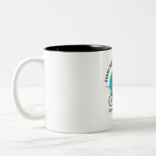 Caneca De Café Em Dois Tons Passeio de bicicleta - Aproveite a cada momento