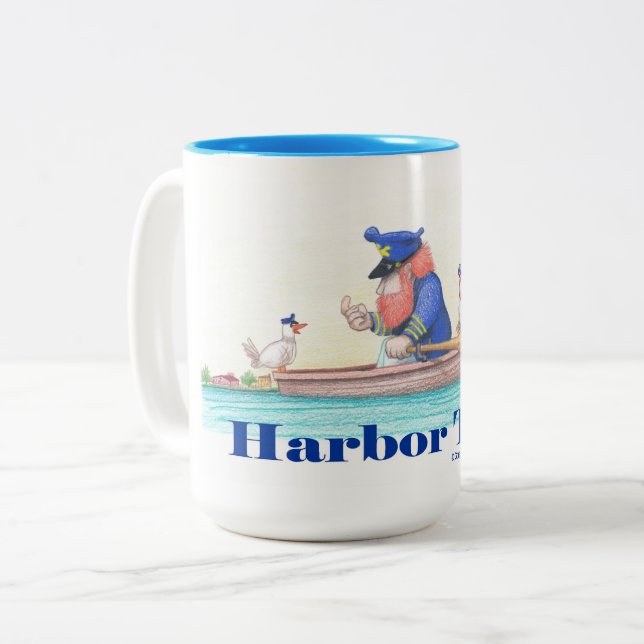 Caneca De Café Em Dois Tons Passeio pelo Porto (Frente Esquerda)