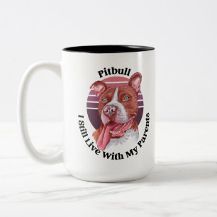 Caneca De Café Em Dois Tons Passo engraçado Pitbull Coffee Mug de dois tons