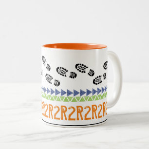 Caneca De Café Em Dois Tons Passos do Grand Canyon R2R Adventure Hiking