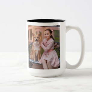 Caneca De Café Em Dois Tons Pasta de café fotográfico personalizada - presente