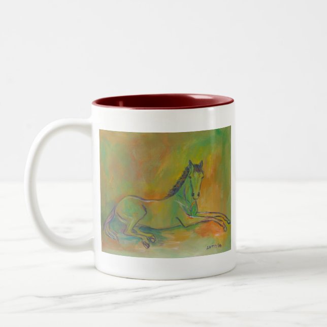 Caneca De Café Em Dois Tons Pasta de Cavalo (Esquerda)