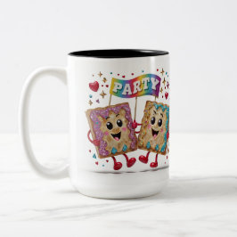 Caneca De Café Em Dois Tons Pastéis Toaster Hora da Festa