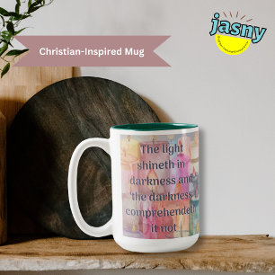 Caneca De Café Em Dois Tons Pastel Candle Scripting Mug