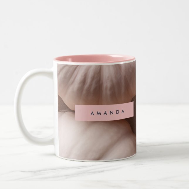 Caneca De Café Em Dois Tons Pastel Elegante Personalizado Pumpkin com Tronco D (Esquerda)