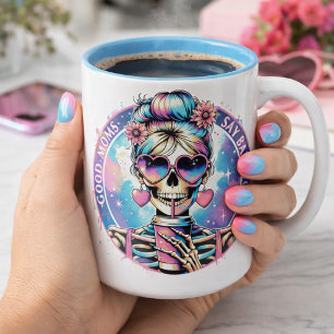 Caneca De Café Em Dois Tons Pastel Punk e Verdades Parentais
