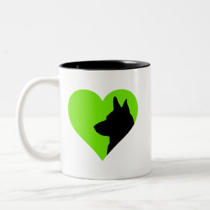 Caneca De Café Em Dois Tons Pastor Alemão