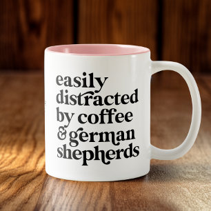 Caneca De Café Em Dois Tons Pastor Alemão Moderno Personalizado