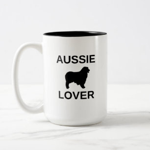 Caneca De Café Em Dois Tons pastor australiano aussie
