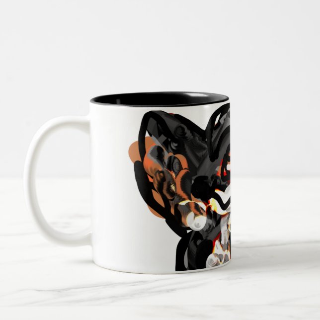 Caneca De Café Em Dois Tons Pata de lobo no ar (Esquerda)