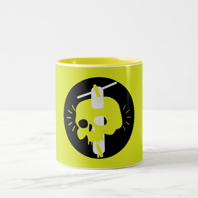 Caneca De Café Em Dois Tons Patinetes Freestyle Pro de Truques (Centro)