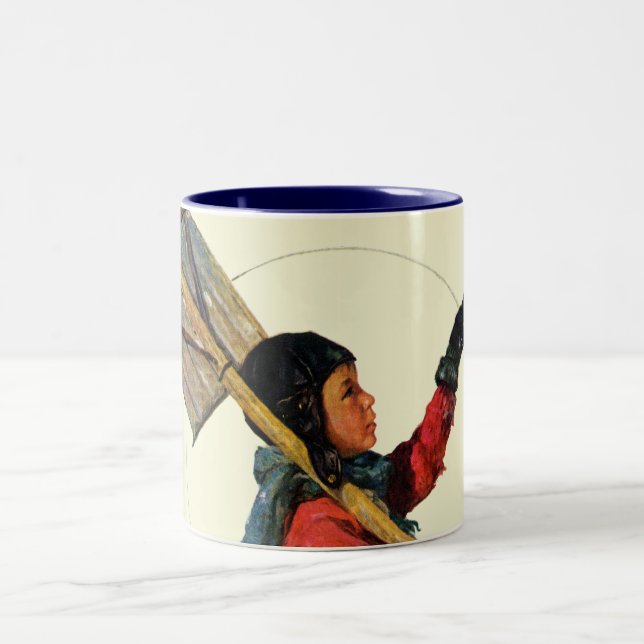 Caneca De Café Em Dois Tons Pato-colhereiro da neve (Centro)
