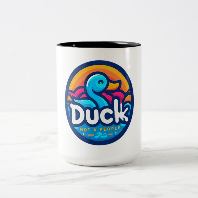 Caneca De Café Em Dois Tons Pato de Ave Água (Centro)