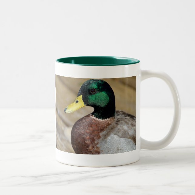 Caneca De Café Em Dois Tons Pato do pato selvagem (Direita)
