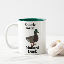 Caneca De Café Em Dois Tons Pato-Marrecos Quack-Tástico Pato