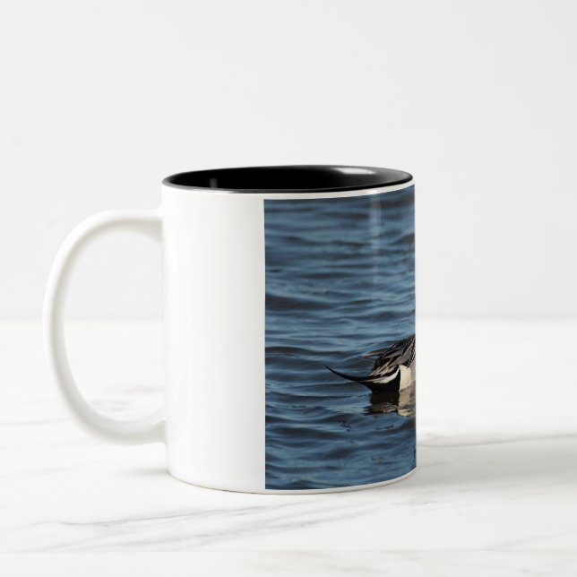 Caneca De Café Em Dois Tons Pato na Água (Esquerda)