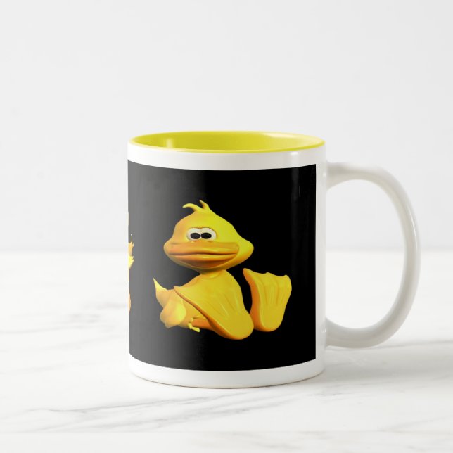 Caneca De Café Em Dois Tons Patos amarelos (Direita)