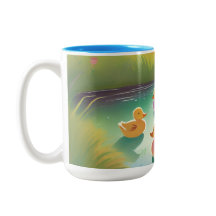 Patos bebês no lago