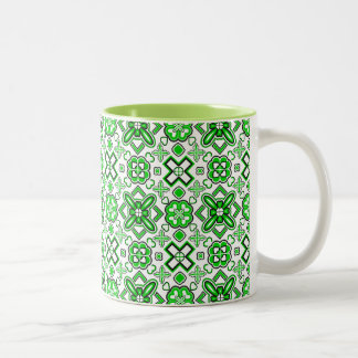 Caneca De Café Em Dois Tons Patrick Padrão Verde Rico