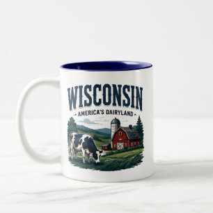 Caneca De Café Em Dois Tons Patrimônio Rural de Wisconsin