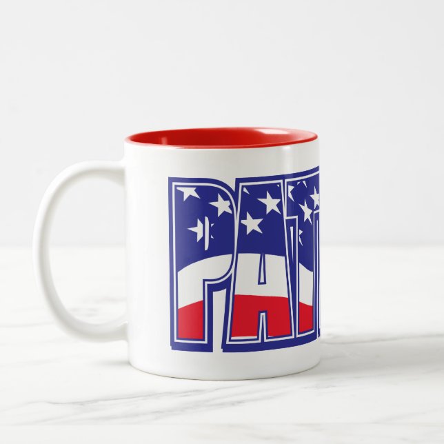 Caneca De Café Em Dois Tons Patriot American Flag (Esquerda)