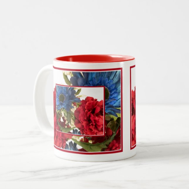 Caneca De Café Em Dois Tons Patriótico (Frente Esquerda)