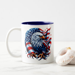 Caneca De Café Em Dois Tons Patriótico