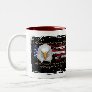 Caneca De Café Em Dois Tons Patriotismo Justo