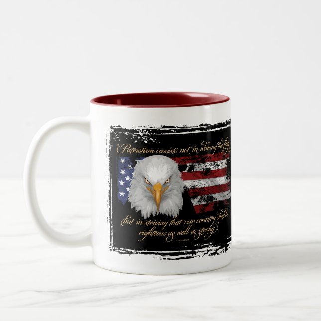 Caneca De Café Em Dois Tons Patriotismo Justo (Esquerda)