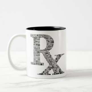 Caneca De Café Em Dois Tons Patrocário Rx Farmacêutico Único
