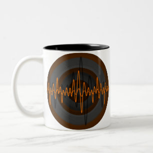 Caneca De Café Em Dois Tons Pau redondo cor laranja escuro