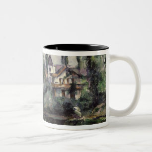 Caneca De Café Em Dois Tons Paul Cezanne os bancos do Marne, 1888