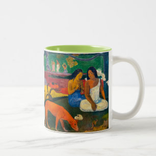 Caneca De Café Em Dois Tons Paul Gauguin - Arearea / O Cão Vermelho