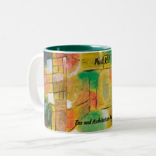 Caneca De Café Em Dois Tons Paul Klee Tree e Ritmos de Arquitetura