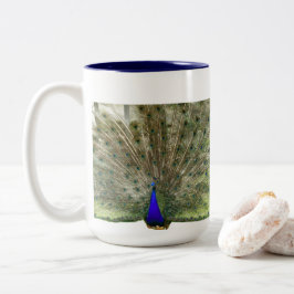 Caneca De Café Em Dois Tons Pavão