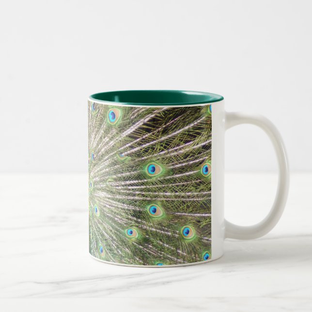 Caneca De Café Em Dois Tons Pavão do azul de India (Direita)