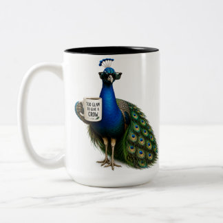 Caneca De Café Em Dois Tons Pavão engraçado – Muito Glam para Dar uma Multidão