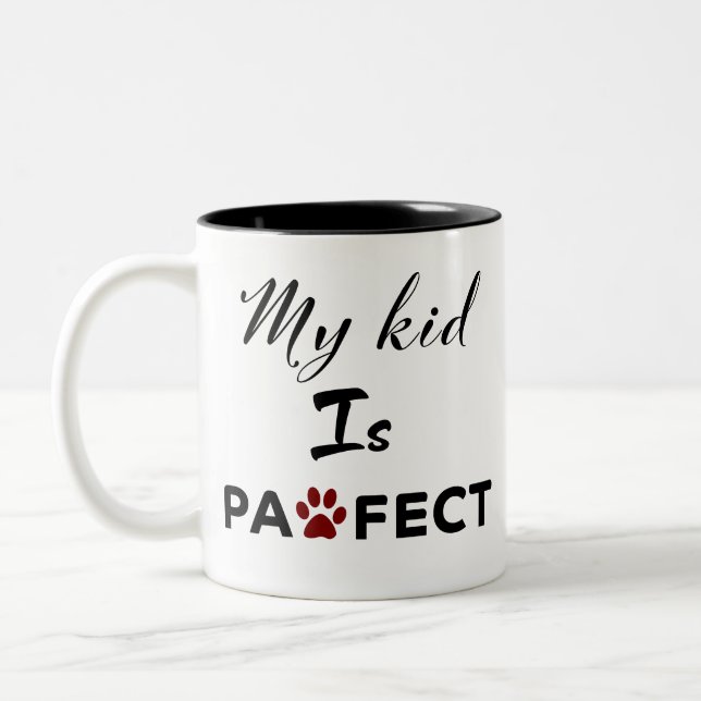 Caneca De Café Em Dois Tons Pawfect Kid Mug (Esquerda)