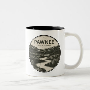 Caneca De Café Em Dois Tons Pawnee National Grassland Colorado Stream