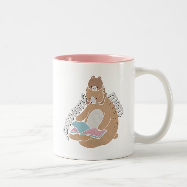 Caneca De Café Em Dois Tons Pawsome Mãe (Direita)
