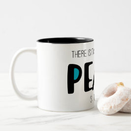 Caneca De Café Em Dois Tons Paz 2