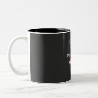 Caneca De Café Em Dois Tons Paz, Amor e Hortelã