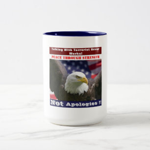 Caneca De Café Em Dois Tons Paz através da Força